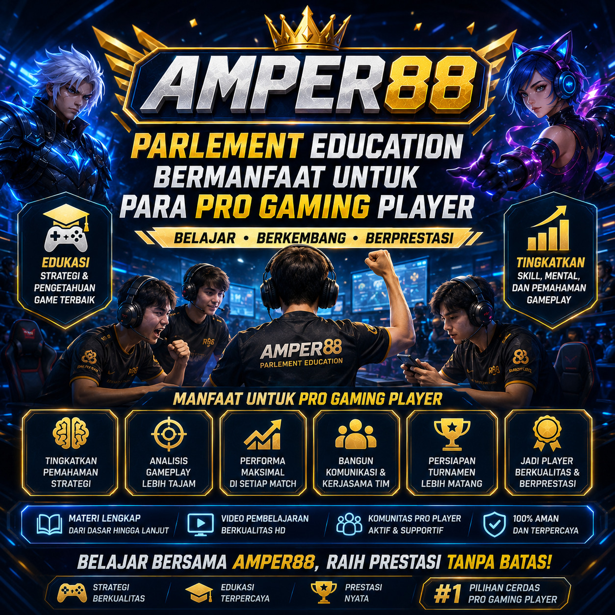 AMPER88 : Parlement Education Bermanfaat Untuk Para Pro Gaming Player